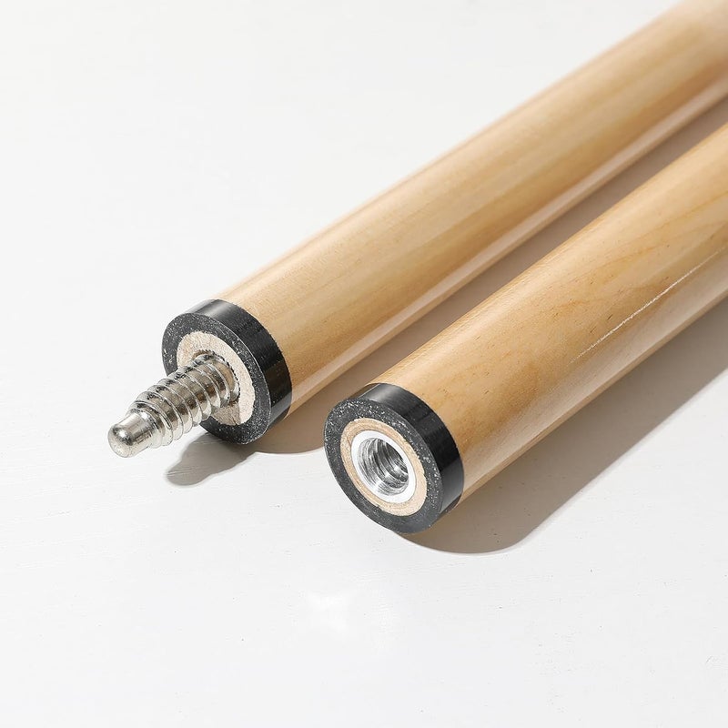 HMQQ 2-Pieces Pool Cue Stick with Coffee Color and 13mm Leather Tip Weight 20OZ (48" Set of 2/ Set of 4, 58" Set of 2/ Set of 4/ Set of 6 20OZ) - Image 5